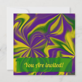 Mardi Gras Swirls Anteckningskort