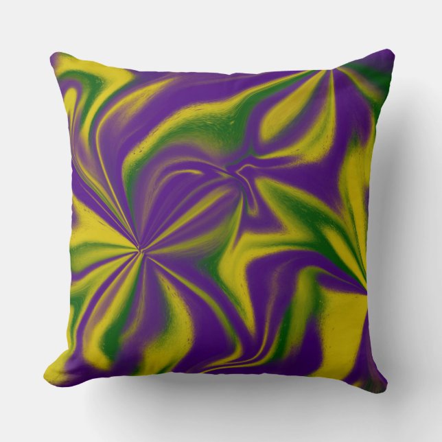 Mardi Gras Swirls Kudde (Framsida)