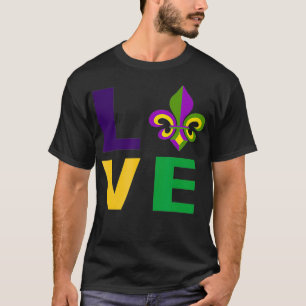 Mardi Gras T I Kärlek Mardi Gras Gift för Tjock Tu Shirt
