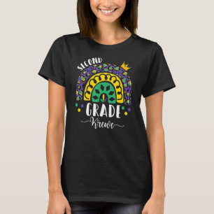 Mardi Gras Teacher First Klass Krewe Rainbow Leopa T Shirt