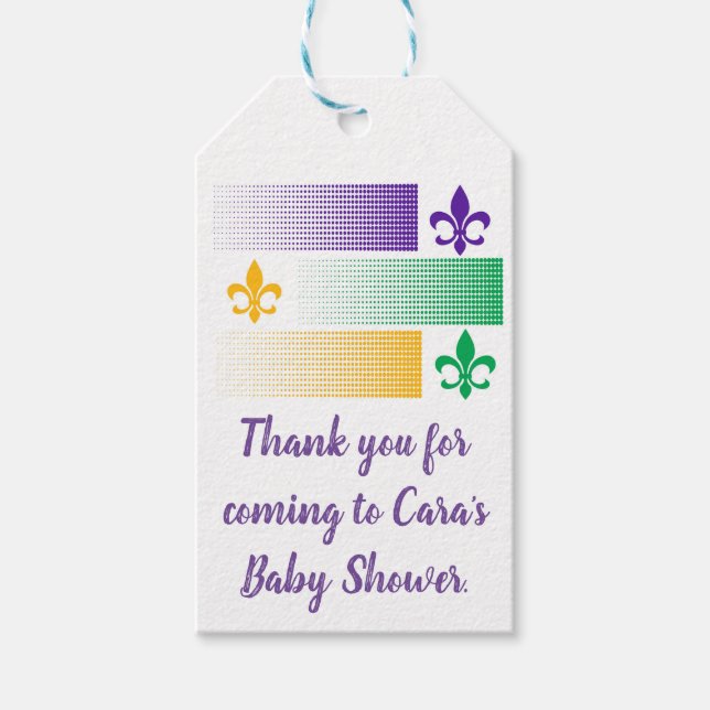 Mardi Gras Temed-presentens märkre Presentetikett (Framsidan)