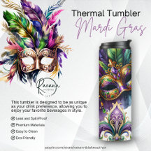 Mardi Gras Termisk Tumbler