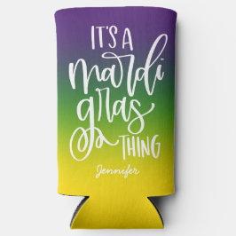 Mardi Gras Text Design Ombre
