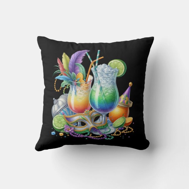 Mardi Gras Throw Pillow Kudde (Baksida)