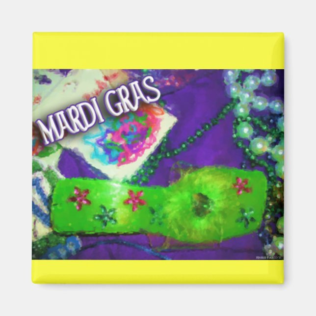 Mardi Gras Throws Magnet (Framsidan)