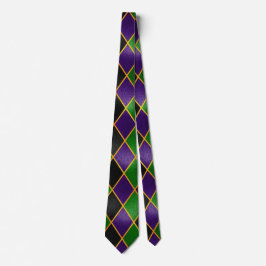 Mardi Gras Tie, Mardi Gras Harlequin jester Slips