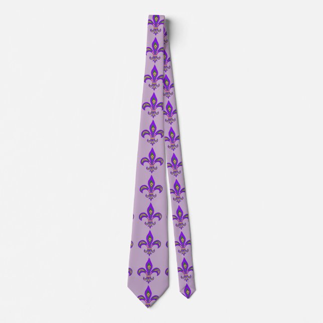 Mardi Gras Tie med Fleur de Lis Slips (Framsida)
