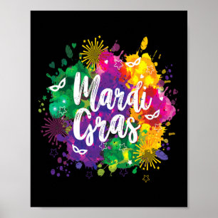 Mardi Gras Tjock Tisdag New Orleans Mobile Carniva Poster