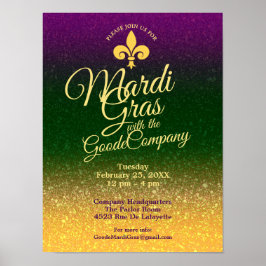 Mardi Gras Tjock tisdag | Office Breakroom Large Poster