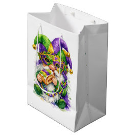 Mardi Gras Tomte Äter King Cake