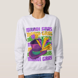 MARDI GRAS Top hat Feathers T Shirt