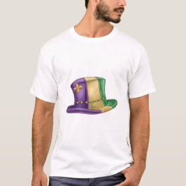 Mardi Gras Top Hat Illustration  T Shirt