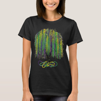 Mardi Gras Träd Pärlor New Orleans 2023 Watercolor T Shirt