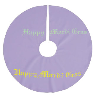 Mardi Gras Träd Skirt Julgransmatta Borstad Polyester