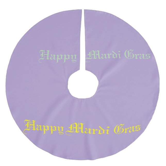 Mardi Gras Träd Skirt Julgransmatta Borstad Polyester (Framsidan)