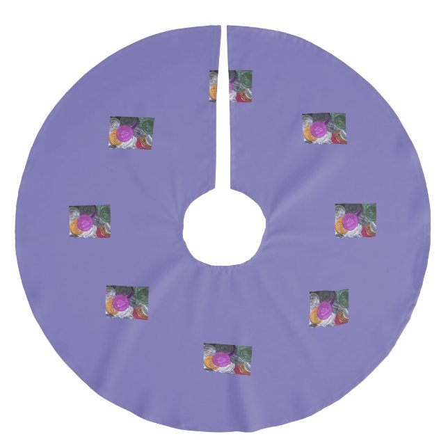 Mardi Gras trädskört Julgransmatta Borstad Polyester (Framsidan)