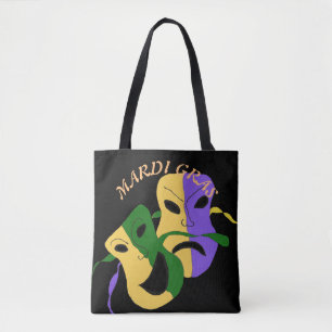 Mardi Gras Tragic, Tecknad Mask Colorful Tygkasse