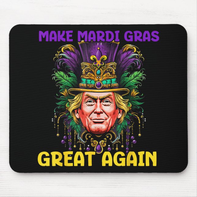 Mardi Gras Trump 2025 Funny Gör Mardi Gras Underba Musmatta (Framsidan)