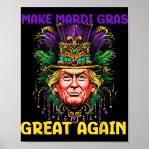 Mardi Gras Trump 2025 Funny Gör Mardi Gras Underba Poster