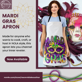 Mardi Gras-tryckt förkläde