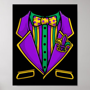 Mardi Gras Tuxedo Kostym för New Orleans Costume M Poster