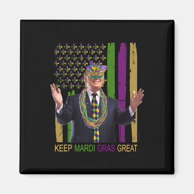 Mardi Gras Underbar Funny Trump Mardi Gras 2020 Fl Magnet (Framsidan)