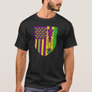 Mardi Gras USA American Flag Crawfish T Shirt