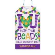 Mardi Gras Valentine Favor Tag