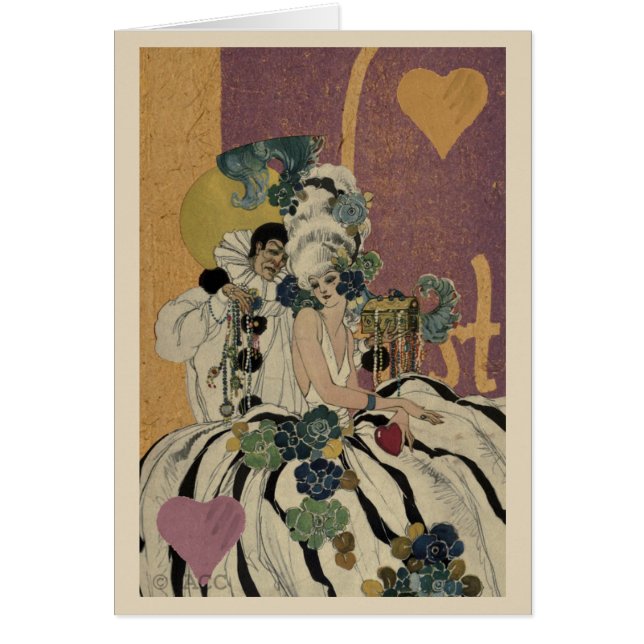 Mardi Gras Valentine par Hälsningskort (Framsidan)