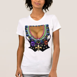 Mardi Gras Vest med Pärlor T-Shirt