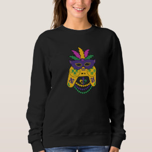 Mardi Gras Video Game Controller Carnival Mask Cot T Shirt