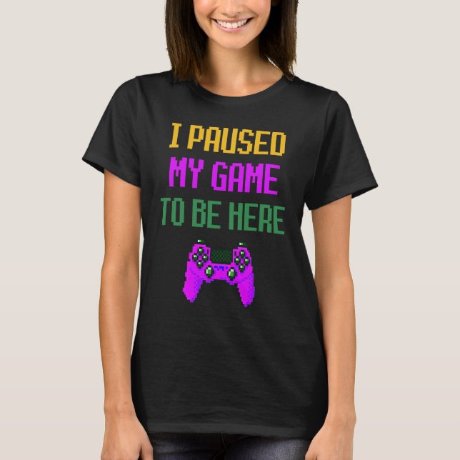 Mardi Gras Video Game Controller for Gaming and Ga T Shirt (Framsida)