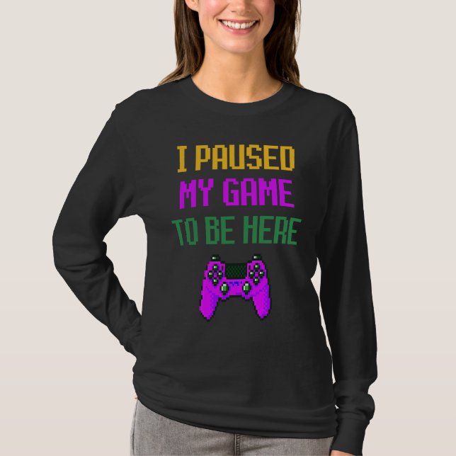 Mardi Gras Video Game Controller for Gaming and Ga T Shirt (Framsida)