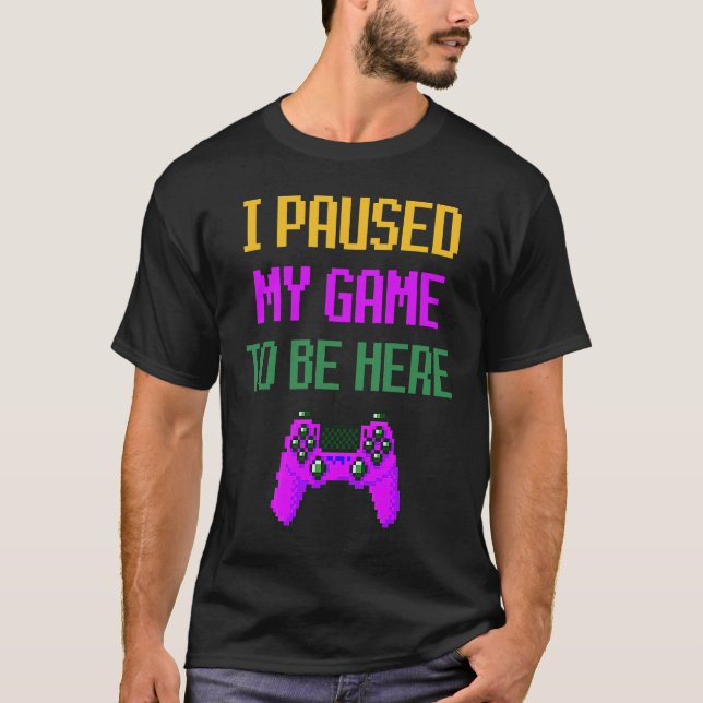 Mardi Gras Video Game Controller for Gaming and Ga T Shirt (Framsida)