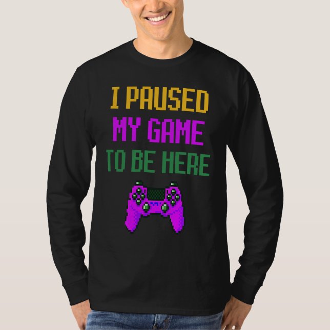 Mardi Gras Video Game Controller for Gaming and Ga T Shirt (Framsida)