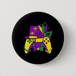 Mardi Gras Video Game Controller Jester Hat Costum Knapp