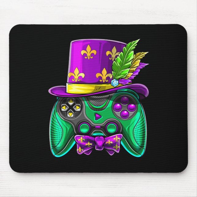 Mardi Gras Video Game Controller Jester Hat Costum Musmatta (Framsidan)