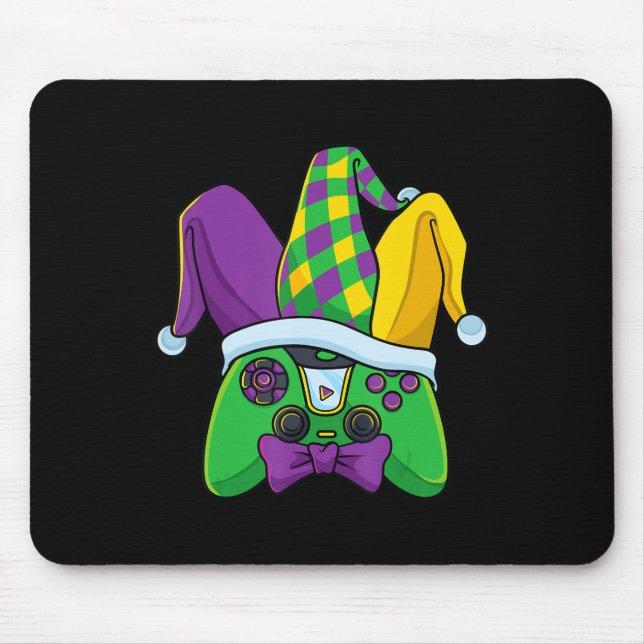 Mardi Gras Video Game Controller Jester Hat Costum Musmatta (Framsidan)
