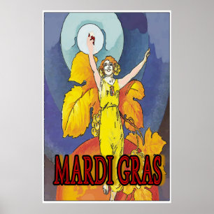 Mardi Gras Vin Maid Poster