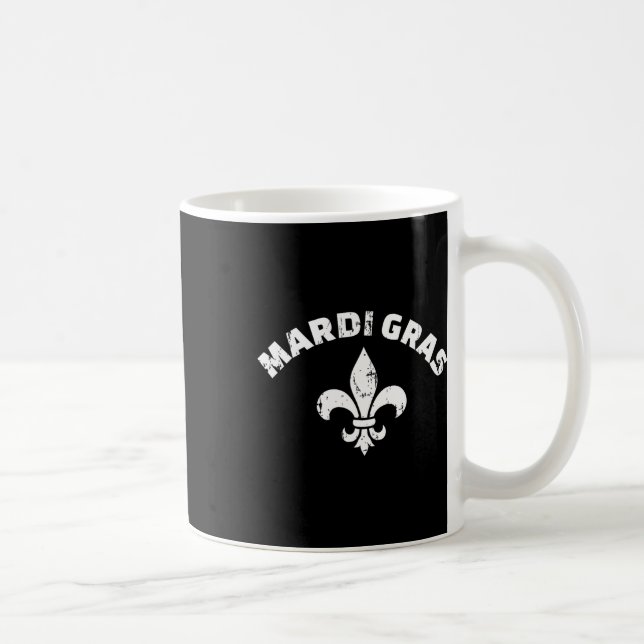 Mardi Gras Vintage Fleur De Lis Kaffemugg (Höger)