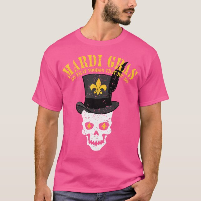 Mardi Gras Voodoo WitchDoctor T Shirt (Framsida)
