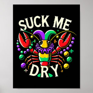 Mardi Gras Vuxen humor Kräftor Inlämplig Mard Poster