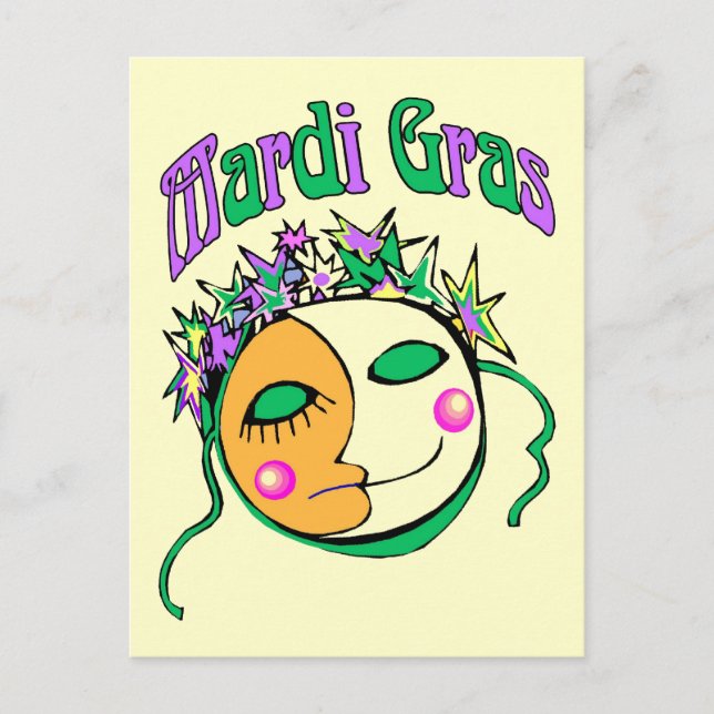 Mardi Gras Vykort (Framsida)