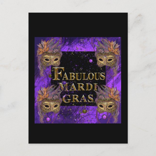 Mardi Gras Vykort (Framsida)