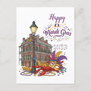 Mardi Gras Vykort