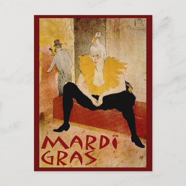 Mardi Gras Vykort (Framsida)