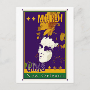 Mardi Gras Vykort