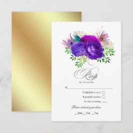 Mardi Gras Watercolor Blommig Quinceañera OSA Kort