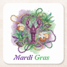 Mardi Gras Watercolorfirande 