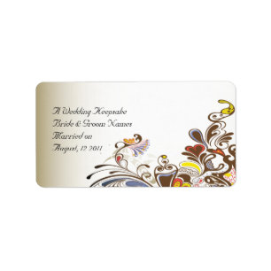 Mardi Gras Wedding Favor Lip Balm Tube Adressetikett